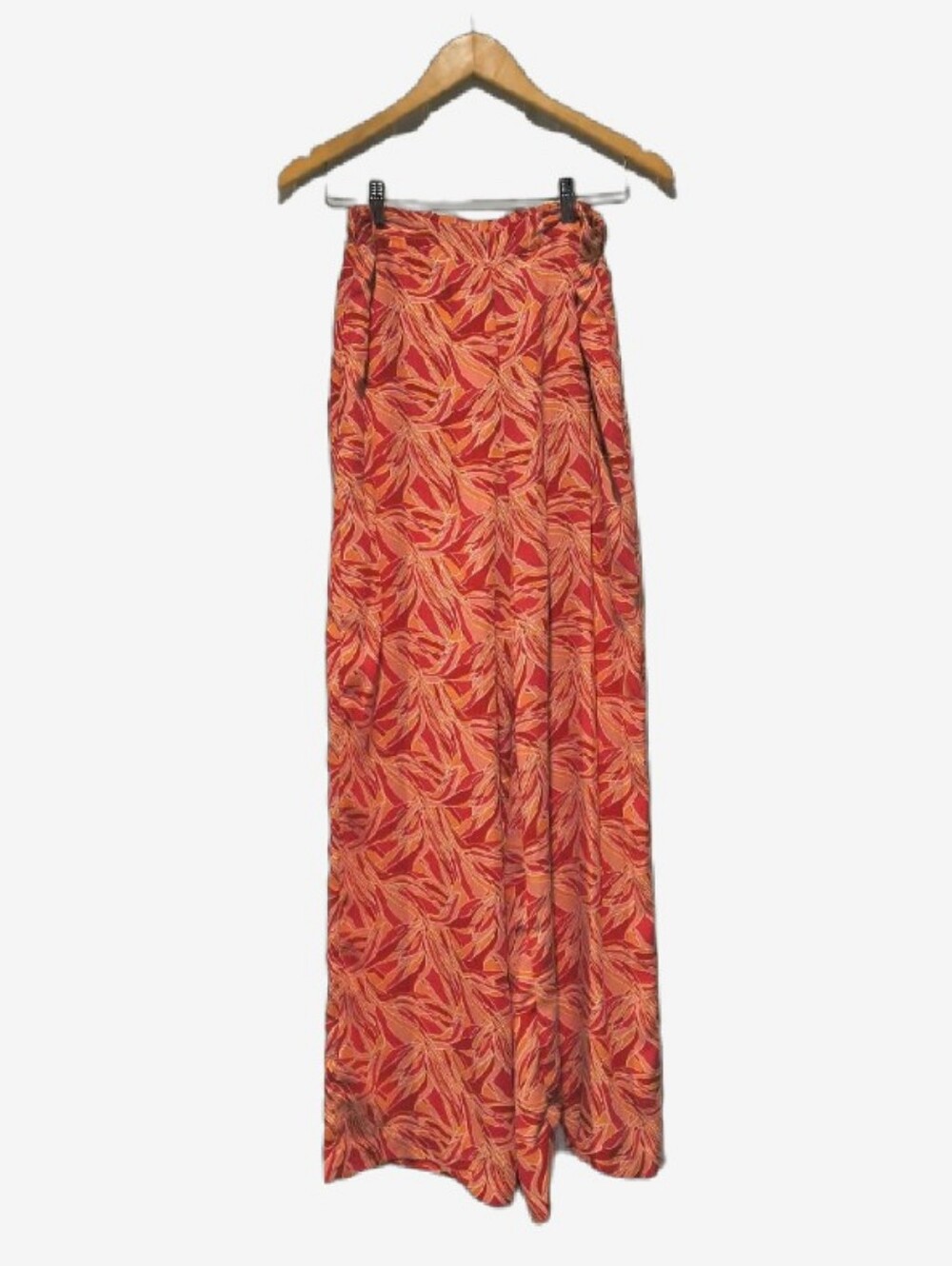 Ashley Park x Rent the Runway Pink Orange Floral Wide Leg Palazzo Pants 8